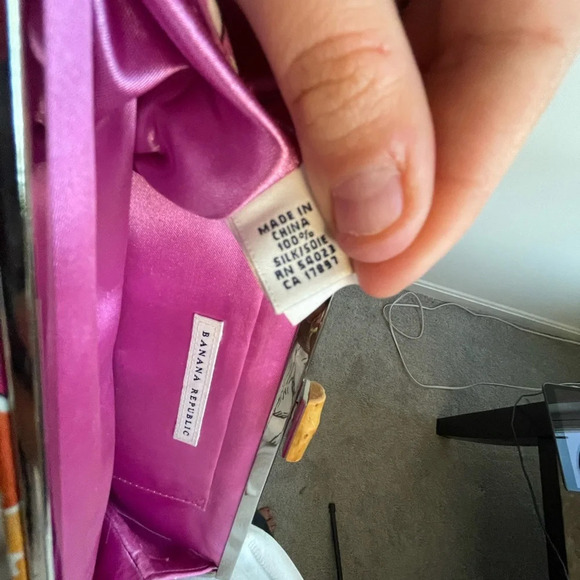 Vintage BANANA REPUBLIC|| SILK CLUTCH, Paisley Bohemian No flaws - Picture 5 of 7